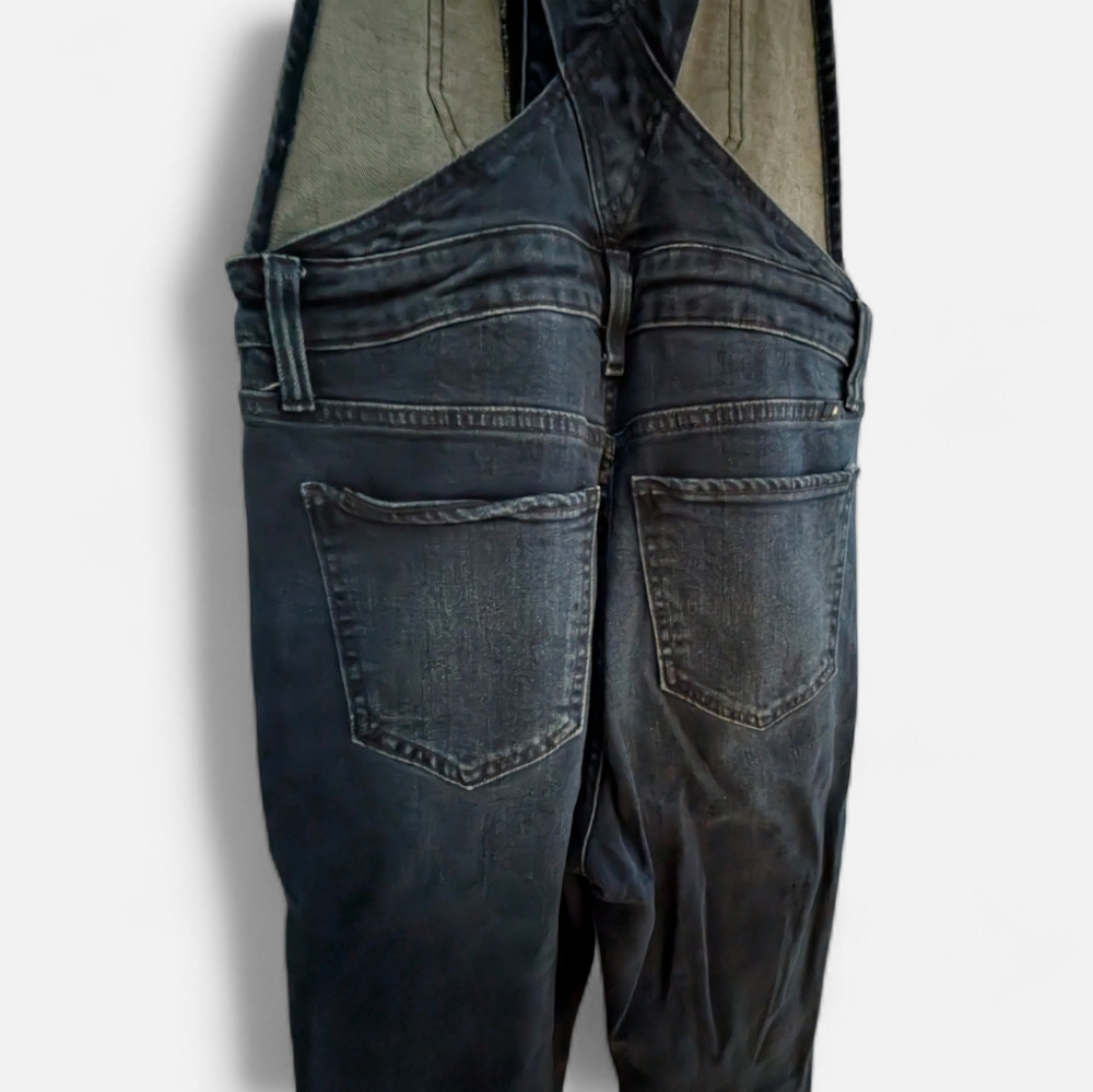 Lucky Brand Women's Bridget Cropped Overalls Size 6 Snap Front Denim - Picture 5 of 16